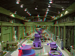 Manapouri Power Station: Click for big anaglyph