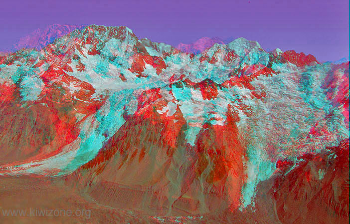 Mt Cook and Tasman RC anaglyph