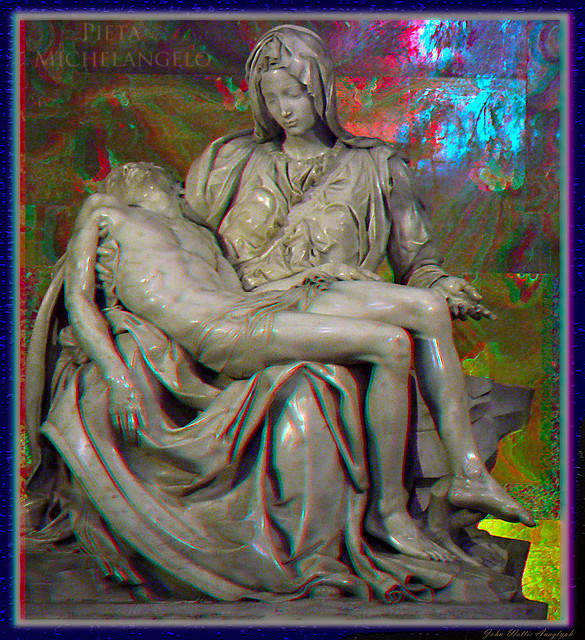 Pieta: Michelangelo: Anaglyph